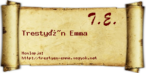 Trestyén Emma névjegykártya