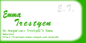 emma trestyen business card